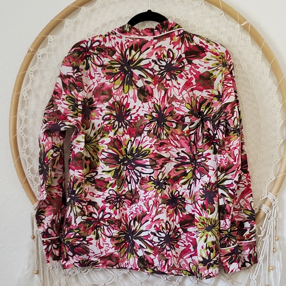 Trina Turk 100% Cotton Floral Pajama PJ Set Size M - Picture 2 of 9